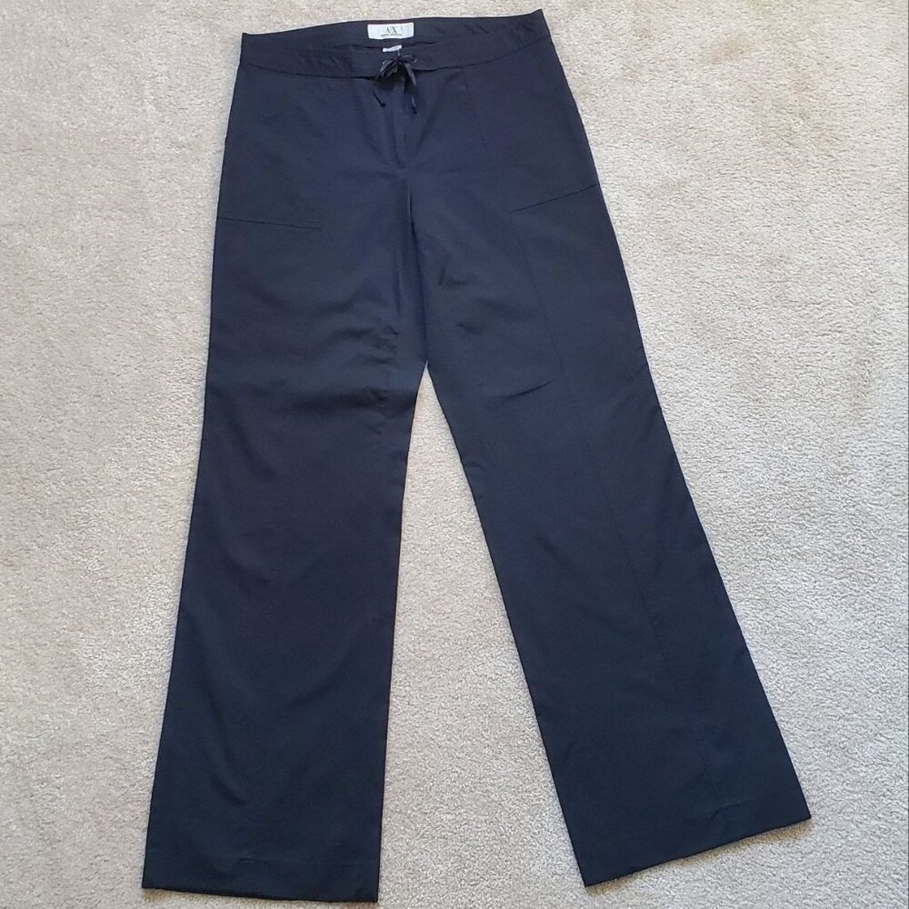 Armani Exchange Loose Leg Black Jeans. Size 8